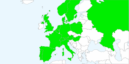 Supported countries in Europe