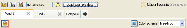 button for loading .csv file