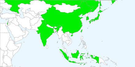 Supported countries in Asia
