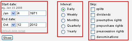 Settings for downloading data